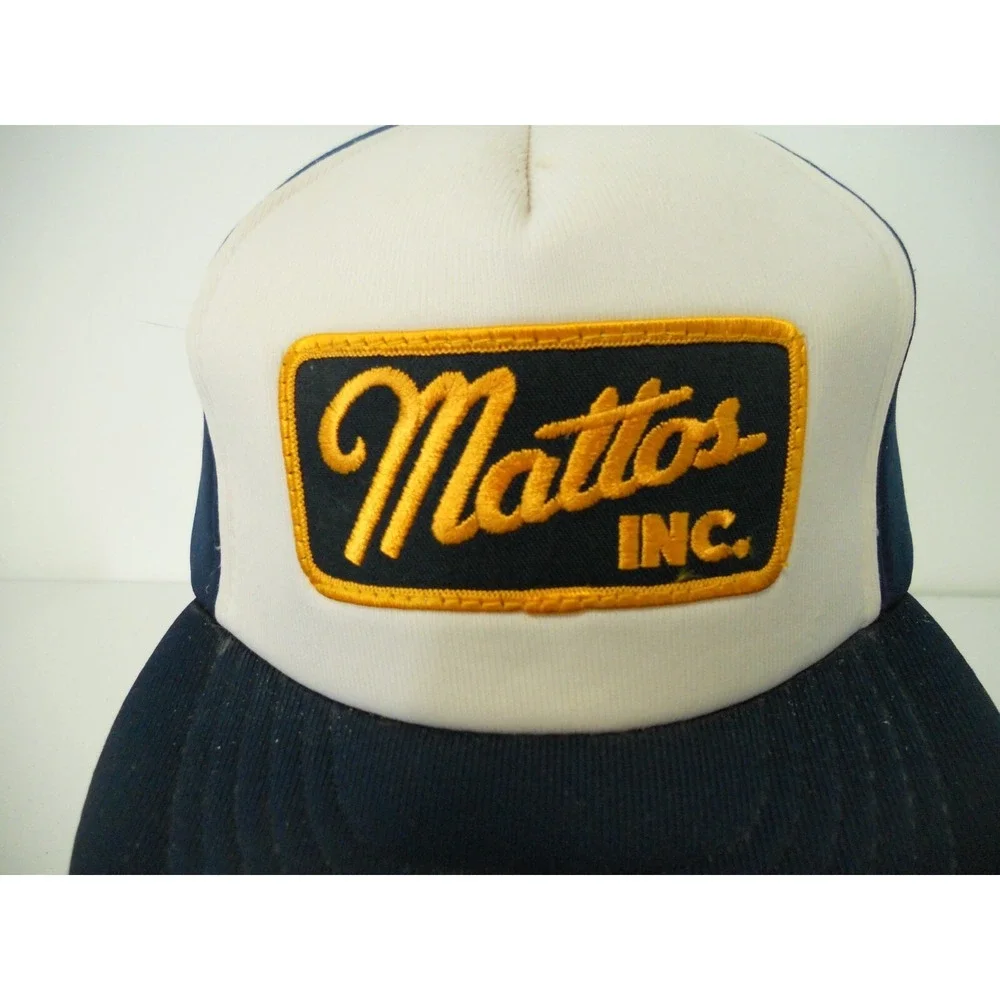 Vintage Mattos Inc Patch Trucker Snap Back Foam Adjustable Hat‎ Cap